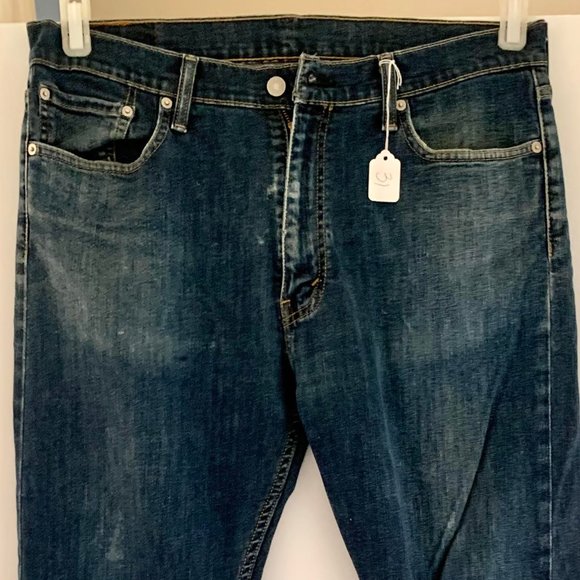 Levis 511, good condition, worn to perfect comfort softness.  Deep blue - Picture 2 of 10